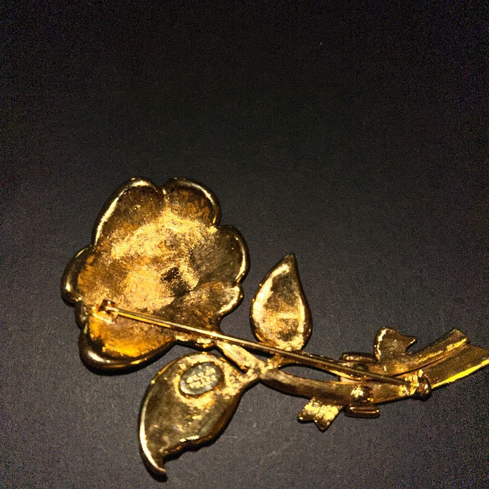 Nolan Miller Gold and Silver Rose Brooch - Picture 3 of 5